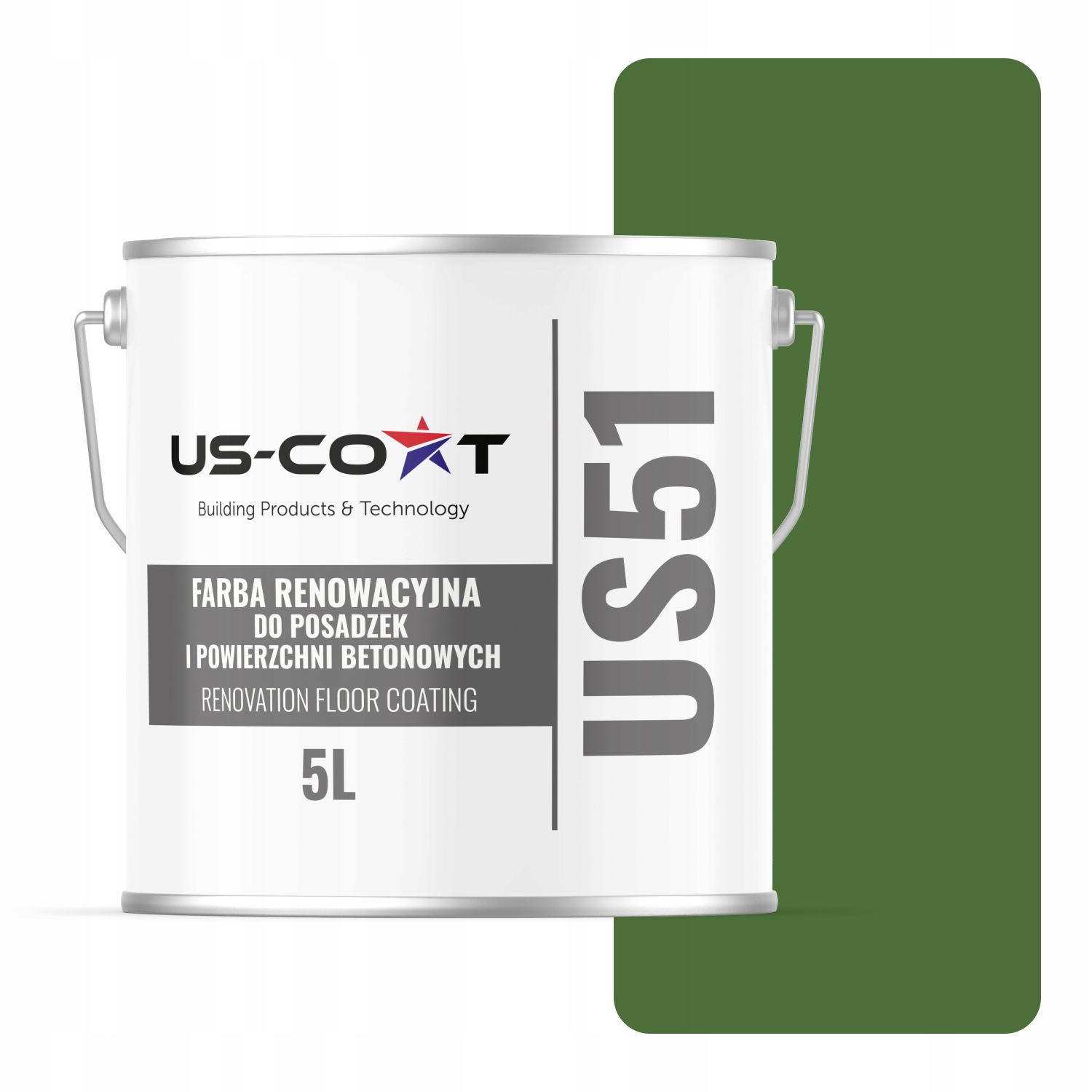 Farba Na Renováciu Podláh Betón Garáž Zelená Trávnatá RAL6010 Polomatná 5 L