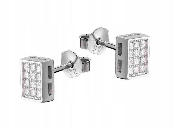 

Srebrne kolczyki Biała Cyrkonia 6,5mm Microsetting