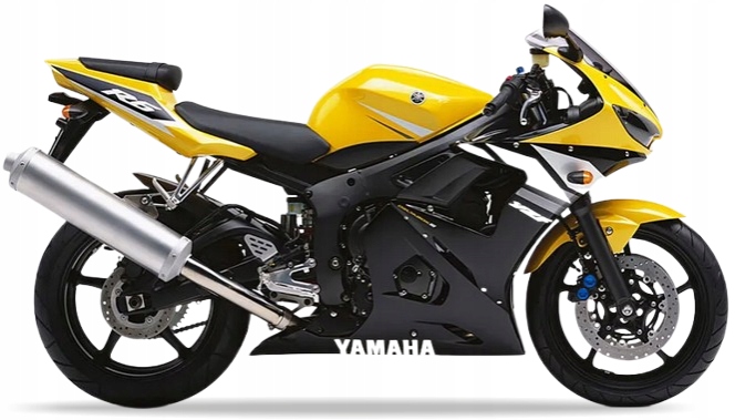 NAKLEJKI NA MOTOCYKL JUULA DO YAMAHA YZF R6 2003 ŻÓŁTY RJ05