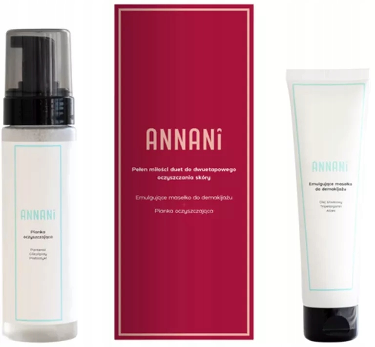 Annani Zestaw: Emulgujące Masełko Do Demakijażu 100 ML Pianka 200ML