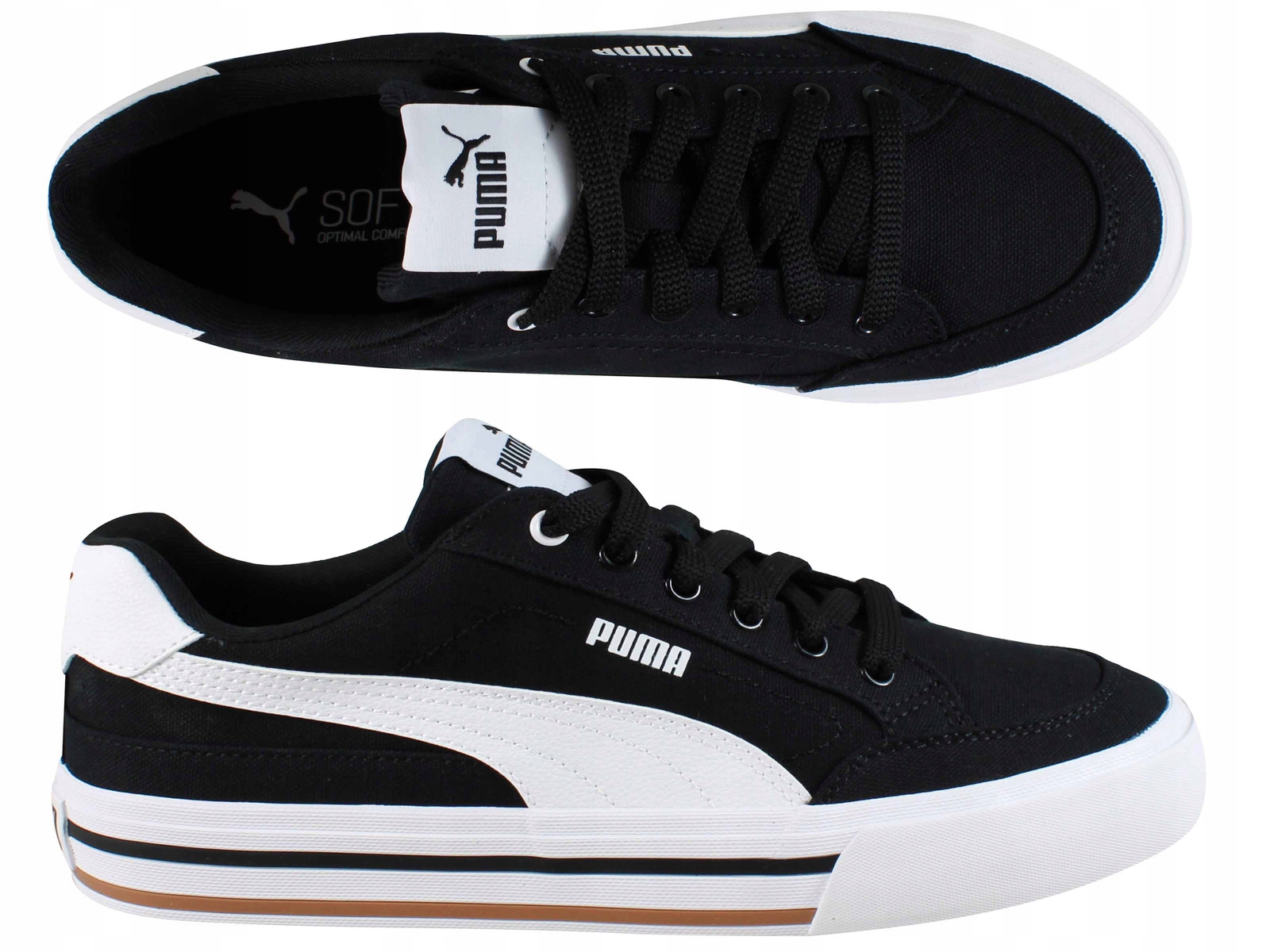 Puma Court Classic Vulc Fs Jr 396558 03 Buty Trampki Tenisówki Czarne