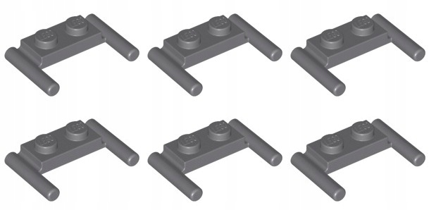 

Lego 3839b Płytka 1x2 szara ciemna (3g) 6 szt