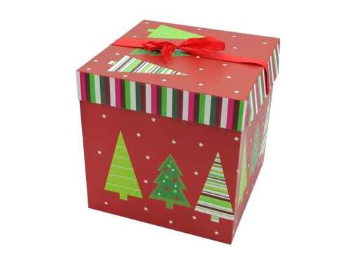 

Świąteczne Pudełko Prezentowe Duże 21,5x21,5x21,5