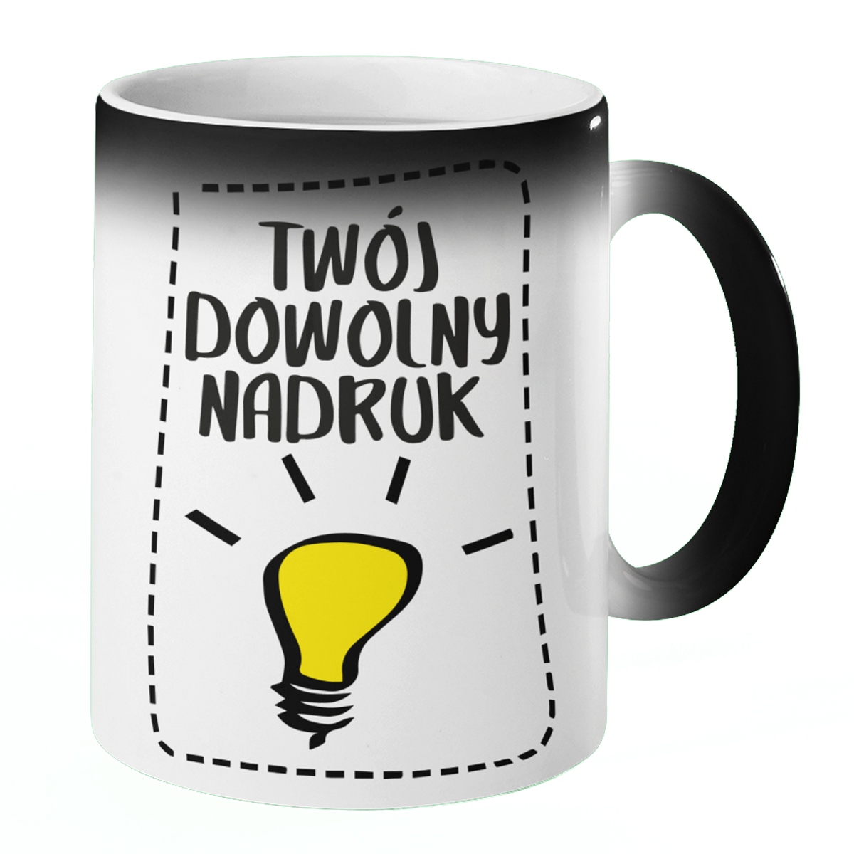 

Kubek Magiczny Czarny 330ML Z Twoim Nadrukiem