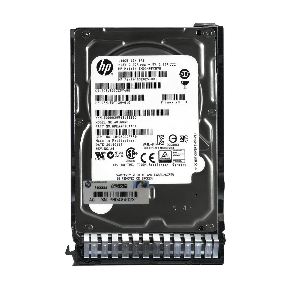 Hp 146GB 653950 652625-001 15K SAS-2 EH0146FCBVB