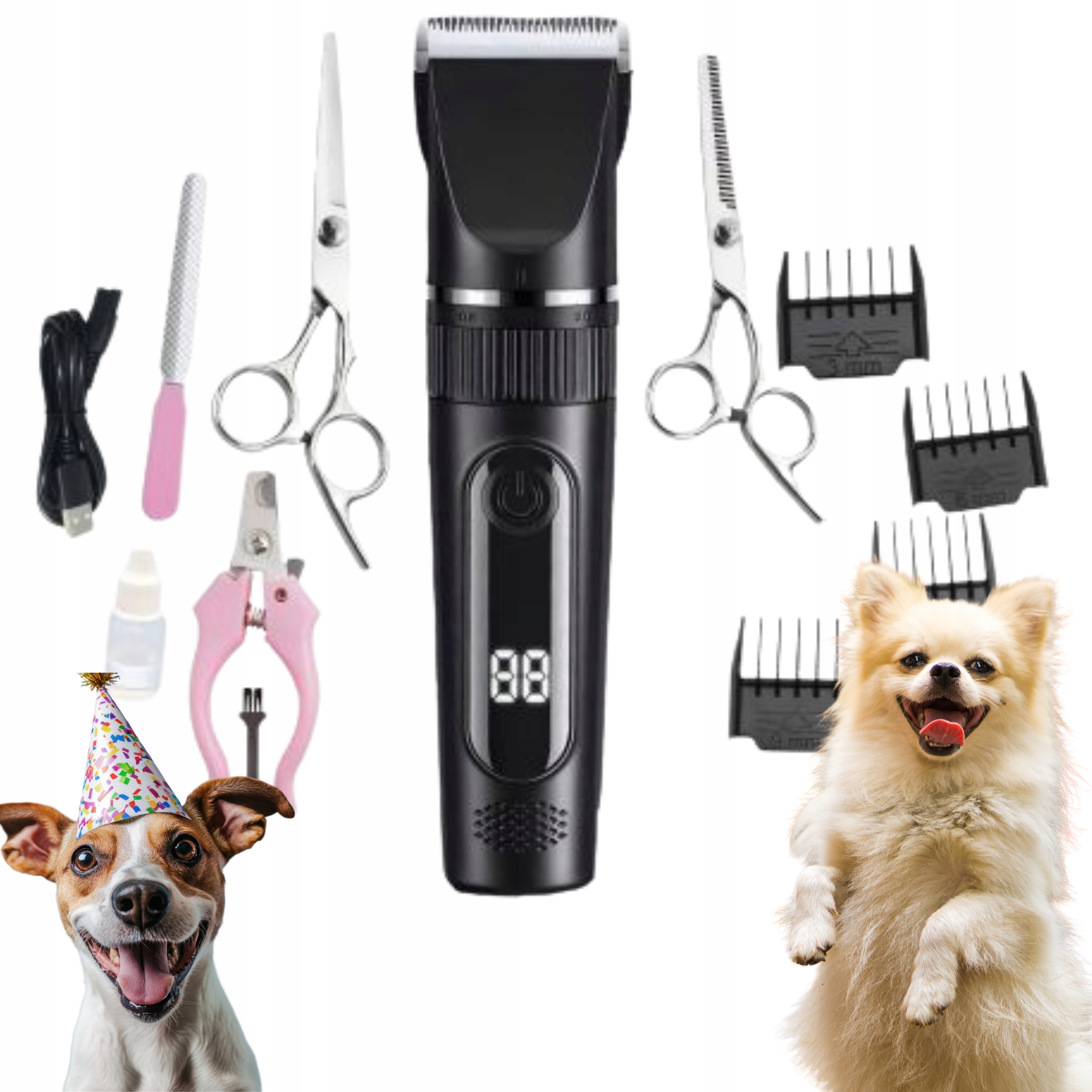 Profesionální A Tichý Bezdrátový Stroj Na Stříhání Psů A Koček