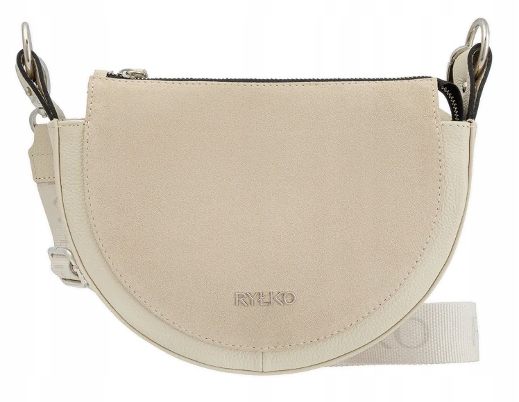 Kabelka Přes Rameno Dámská Krémová Půlkruhová Crossbody Ženská Módní Ryłko