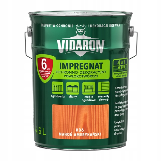 Impregnat do drewna Vidaron V06 Mahoń amerykański 4,5L