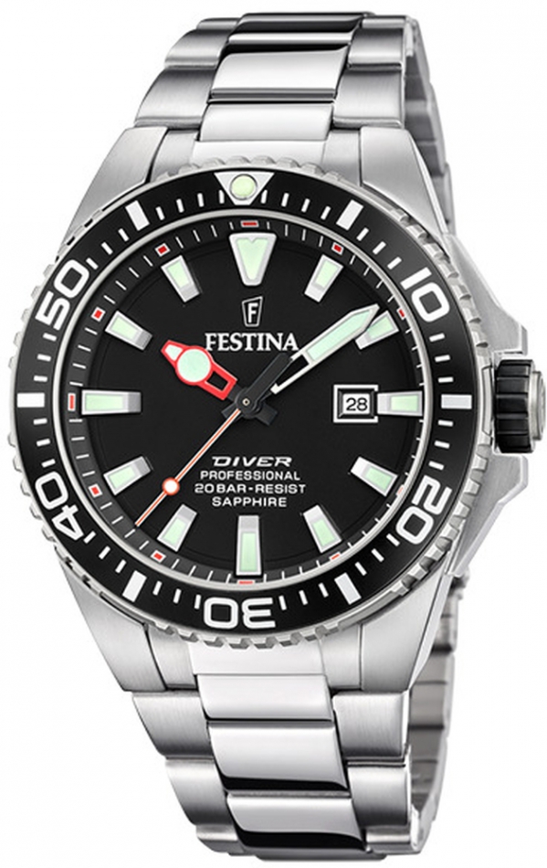 Pánské hodinky Festina 20663/3 ocelové sportovní na potápění