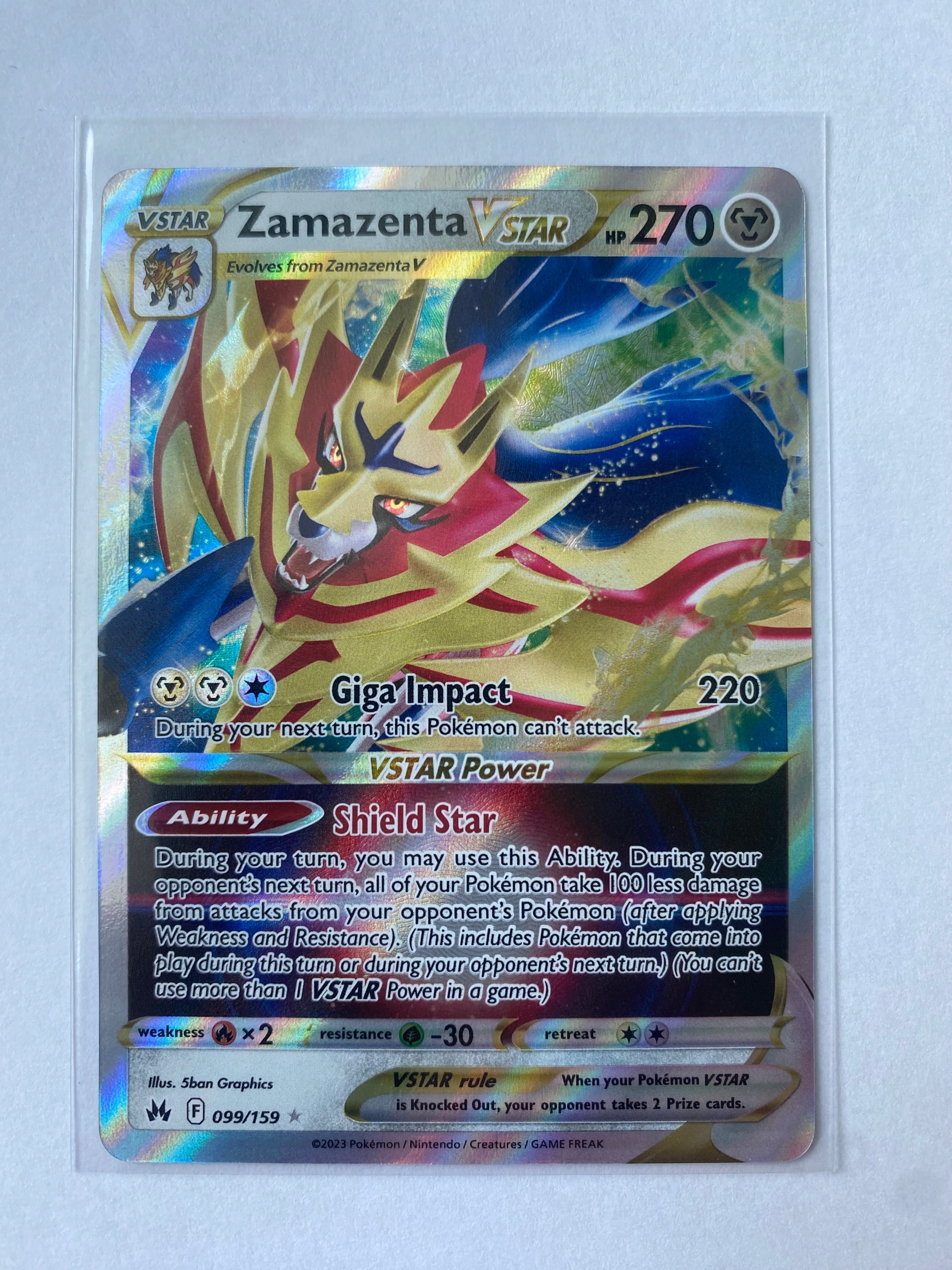 Karta Pokemon: Zamazenta VSTAR (CRZ 099) / Crown Zenith