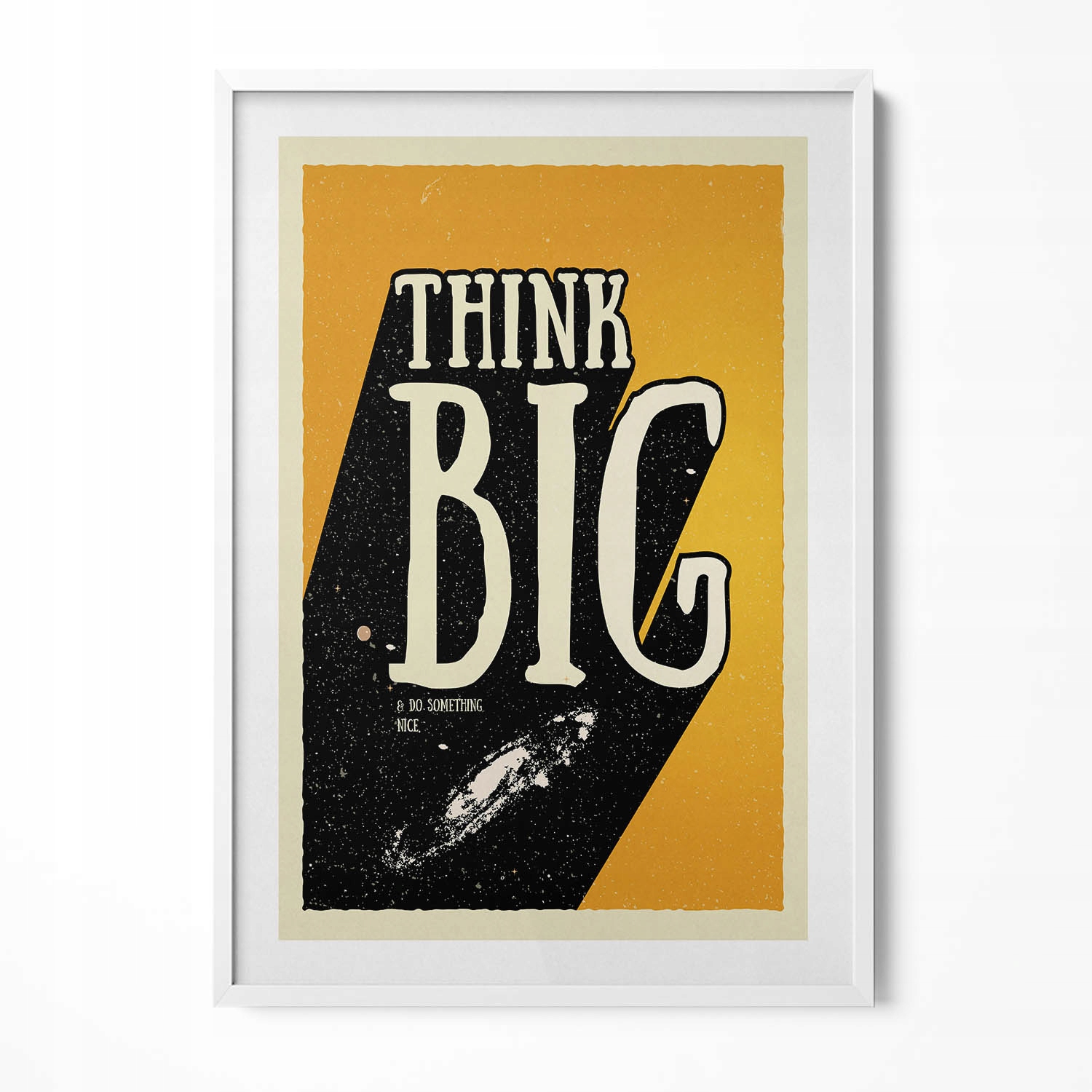 Dekorativní nástěnný obraz do pokoje Inspirující nápis Think big 70x100 cm