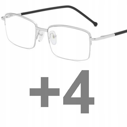 Okulary progresywne wieloogniskowe do czytania +4
