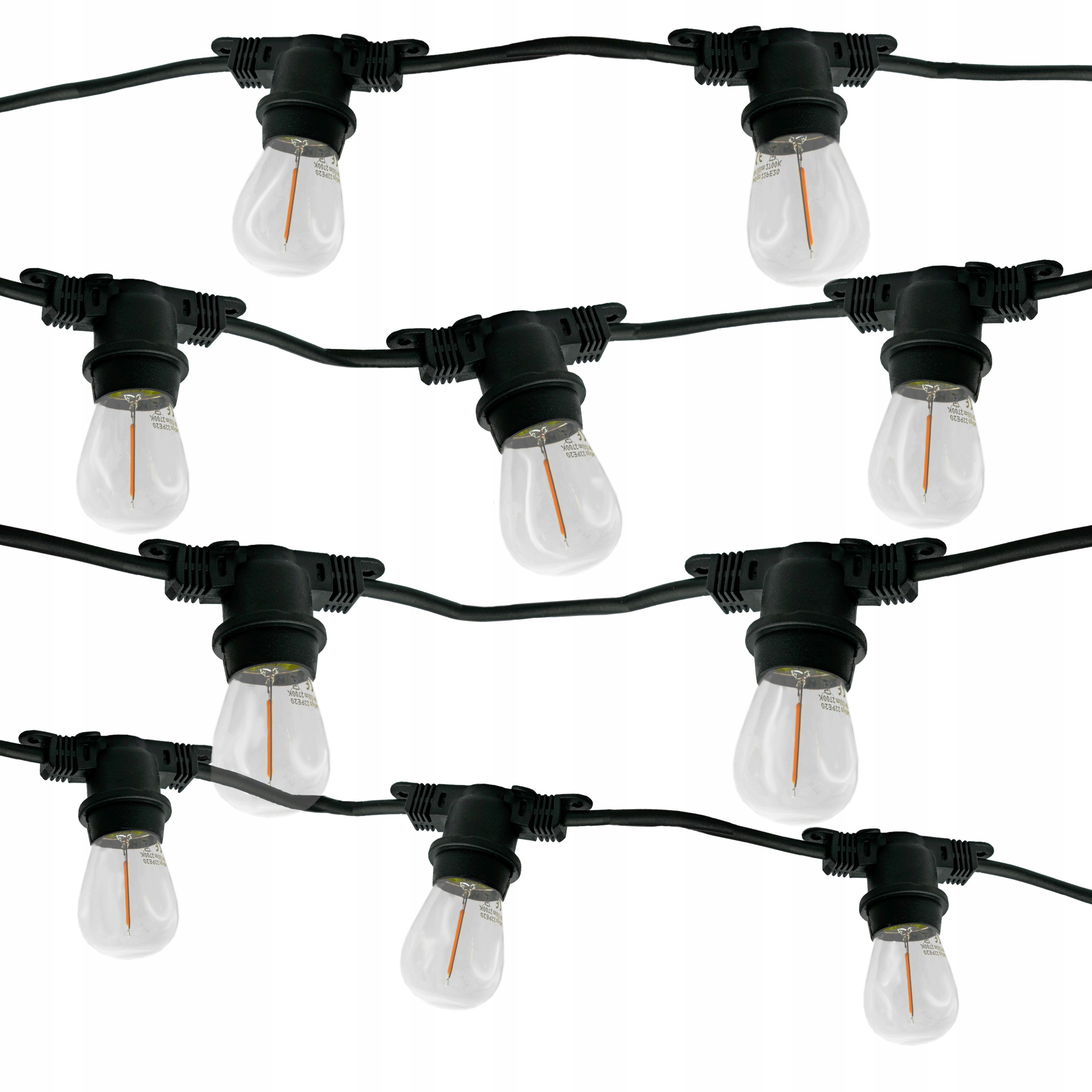 

Girlanda Ogrodowa Zewnętrzna 15 m 15 Żarówek Led