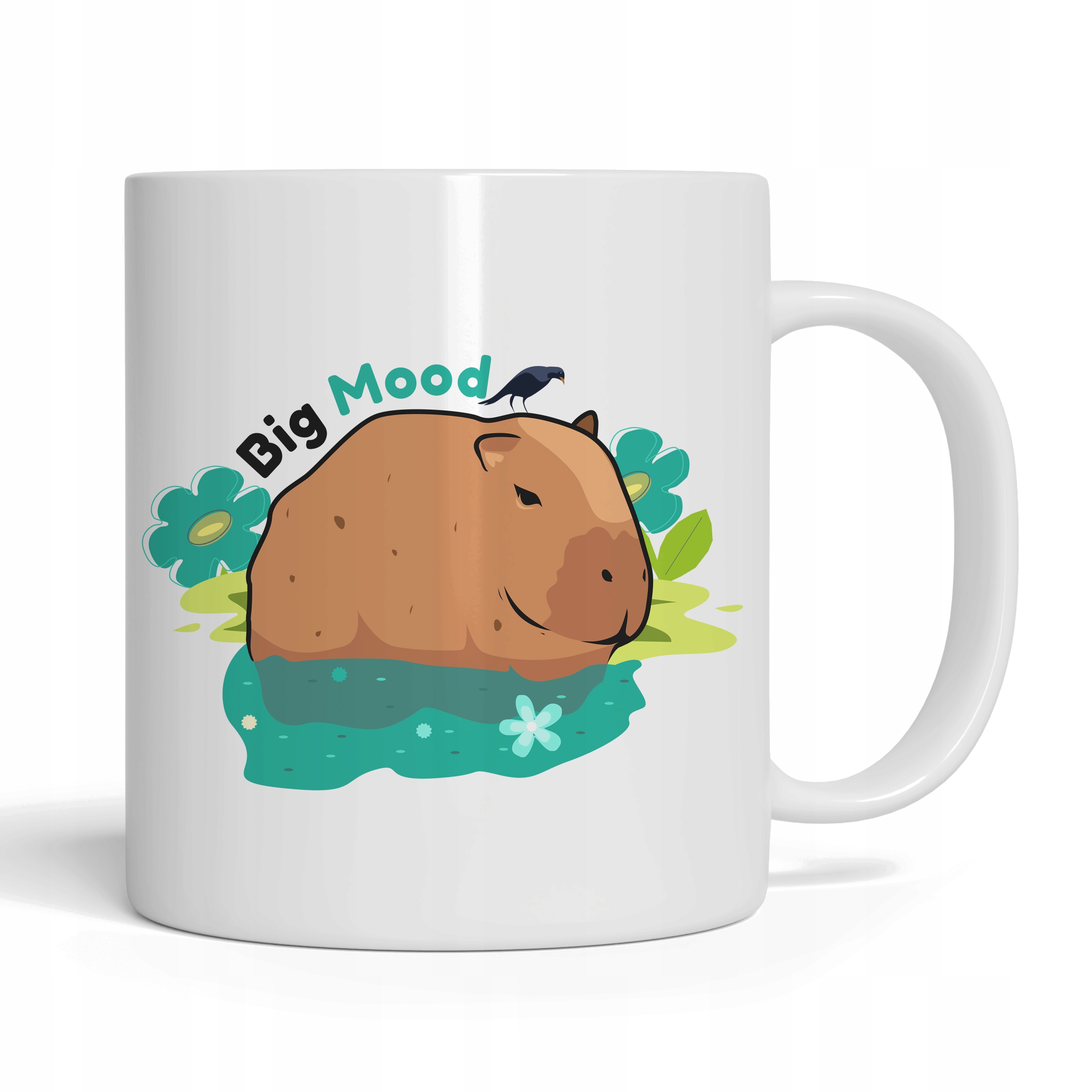 

Kubek Biały Z Kapibara Chillout Wzór