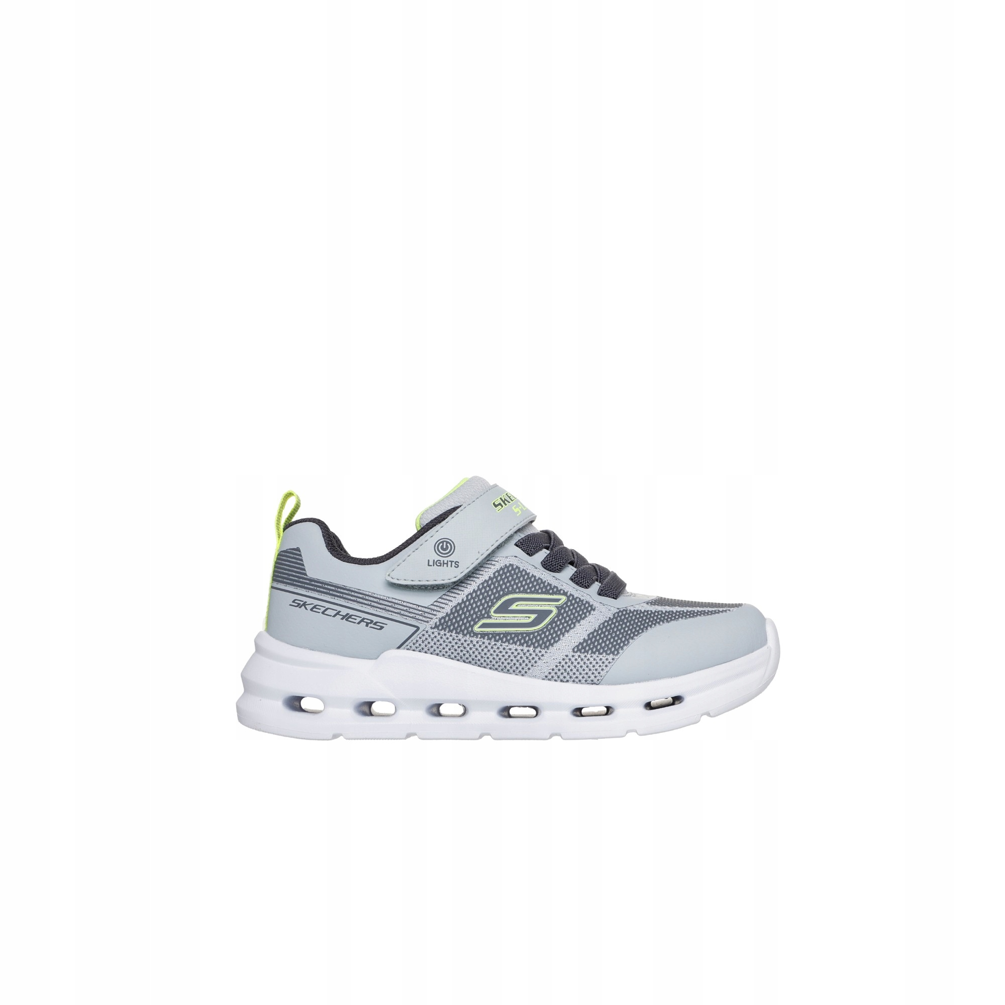 Buty młodzieżowe Skechers S-Lights: Glide-Step Lights szare 400240L Gylm
