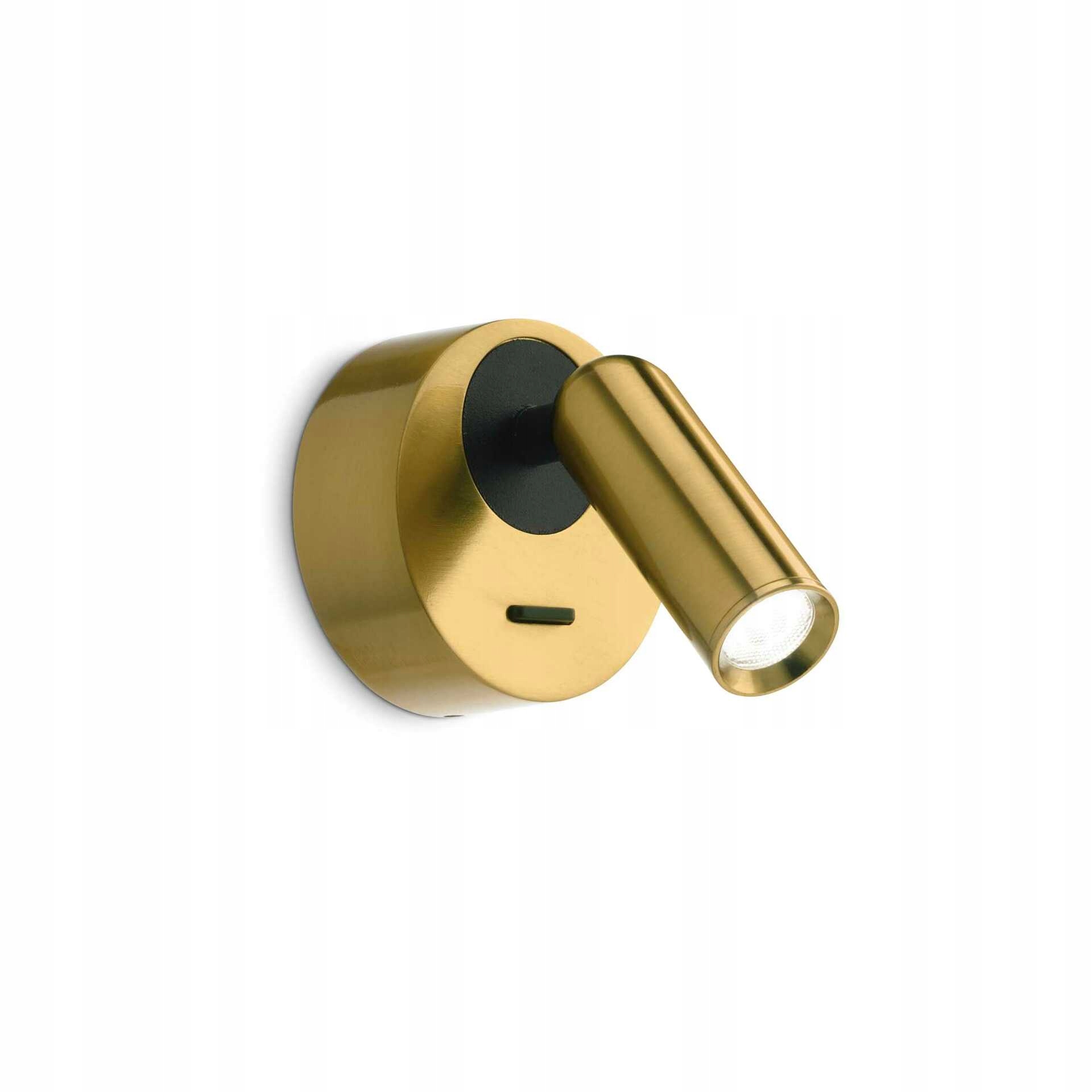 Bodové svietidlo Ideal Lux Bean Round Ap Ottone 3,5 W 220lm mosadz