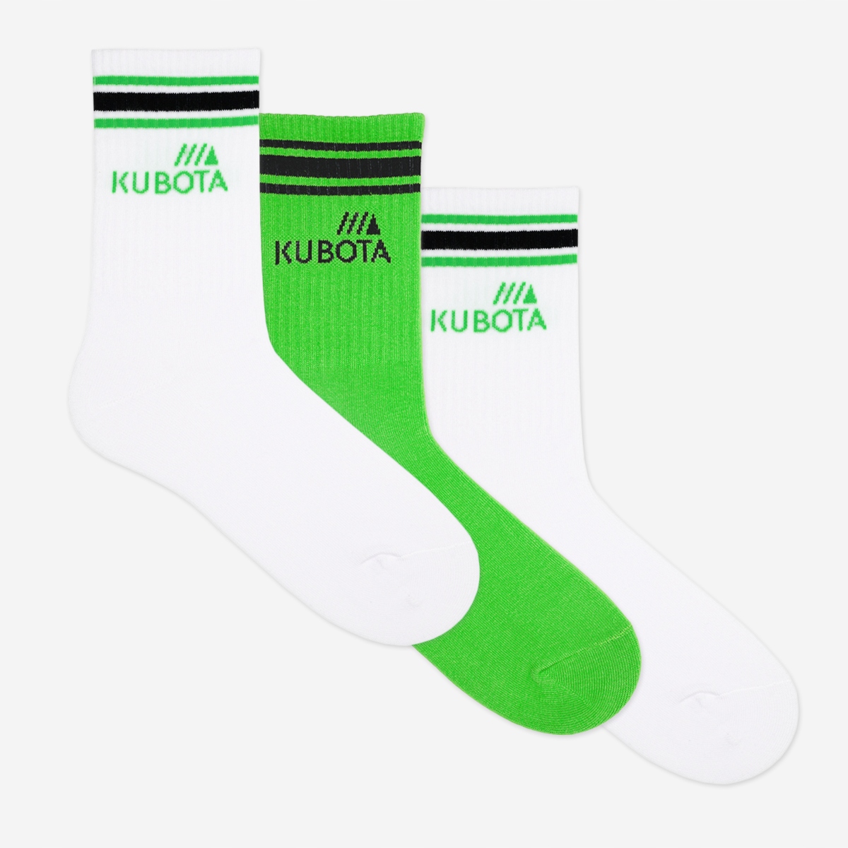 

3-pak Skarpety Kubota Męskie Biało-limonkowe 41-46