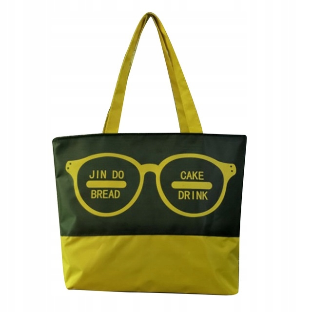 

Duża Materiałowa Torba Shopper Bag Nadruk Wzory