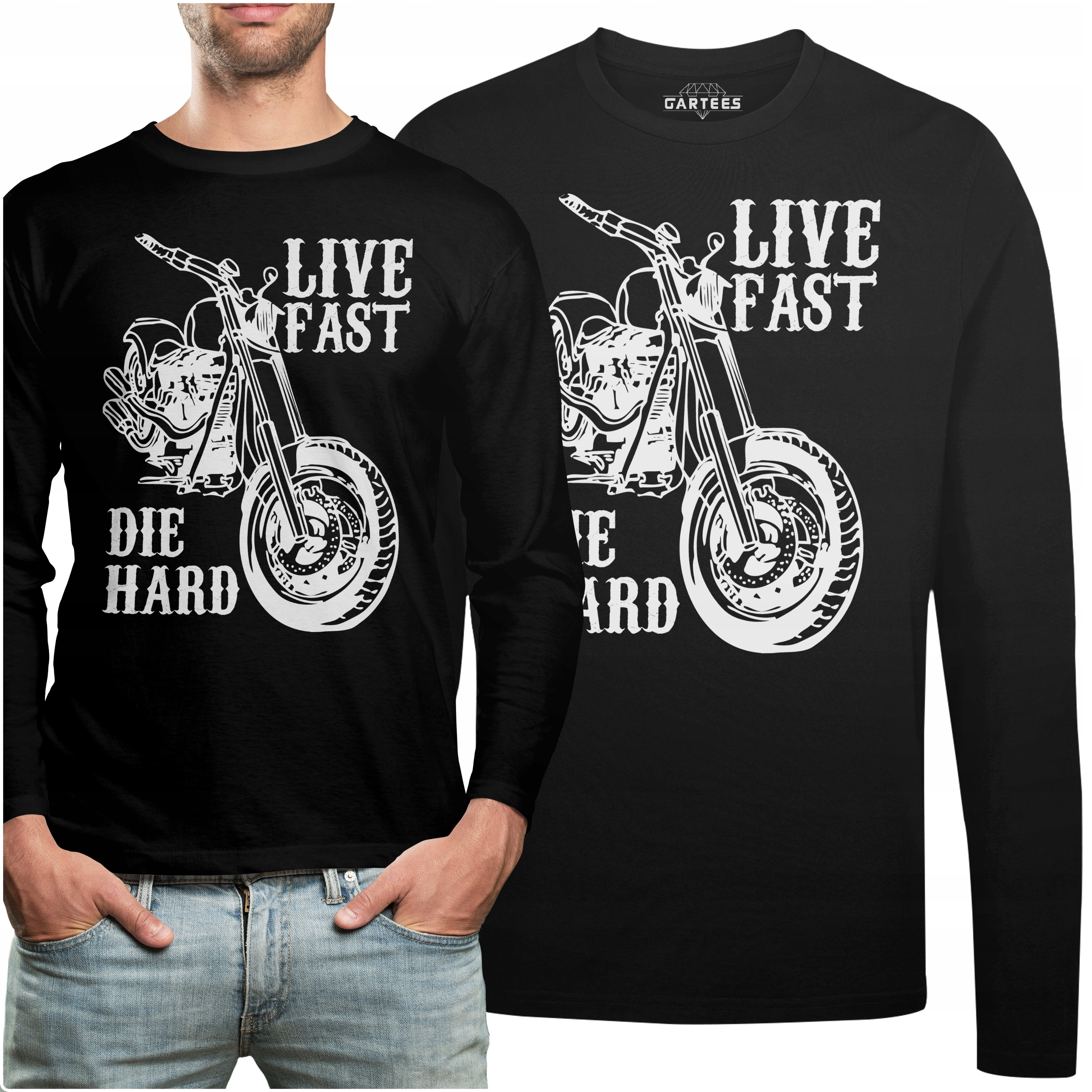 

Koszulka Long Prezent Napis Live Fast Die Hard