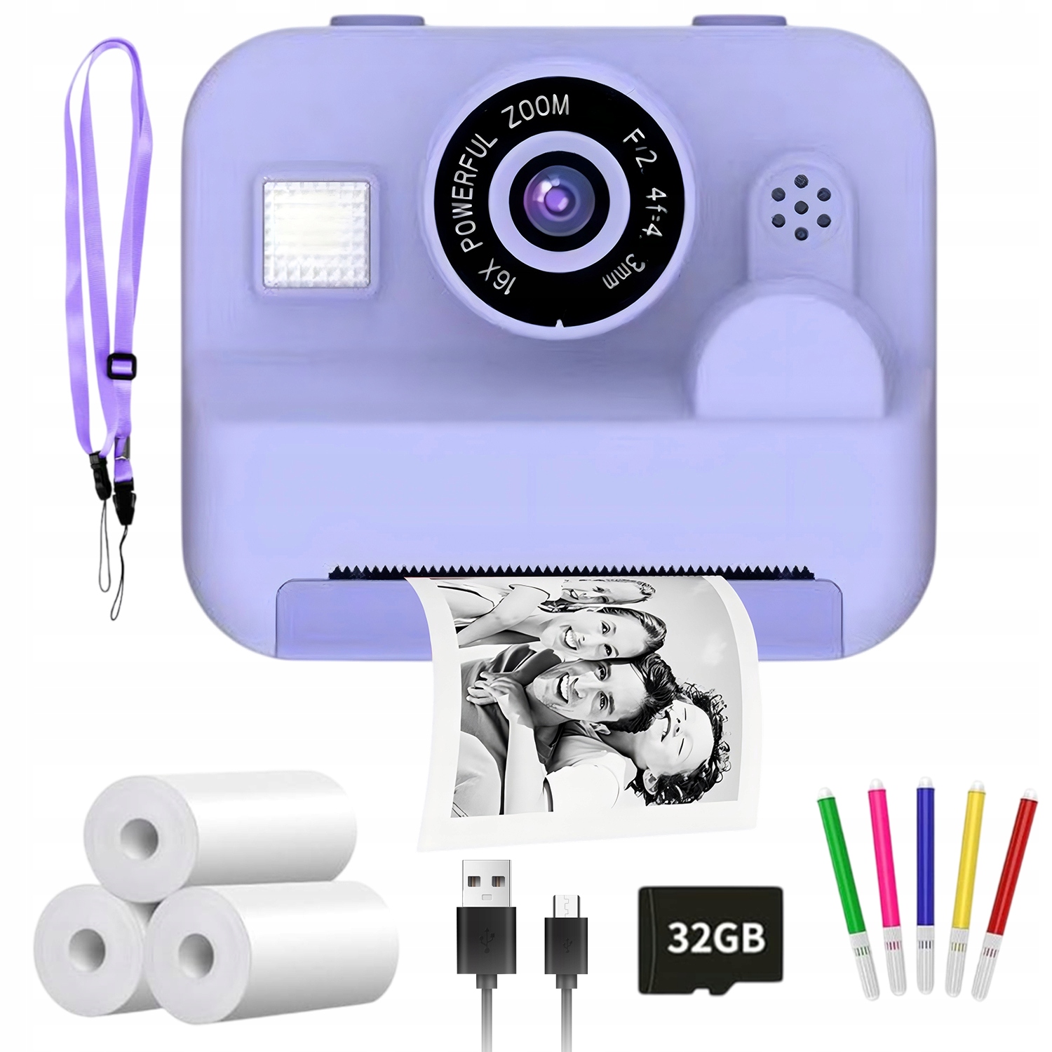 Miniaturní Polaroidový Fotoaparát Pro Děti S Baterií 1000 Mah