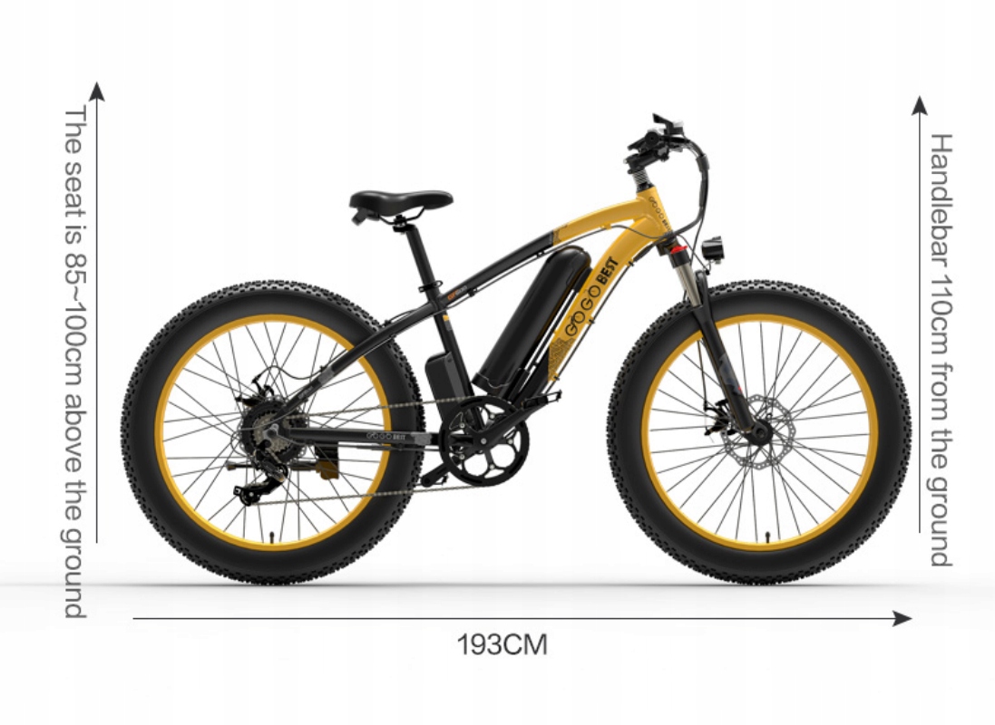 Rower Elektryczny Śnieżny 1000W 26''48v GF600 Rozmiar koła (