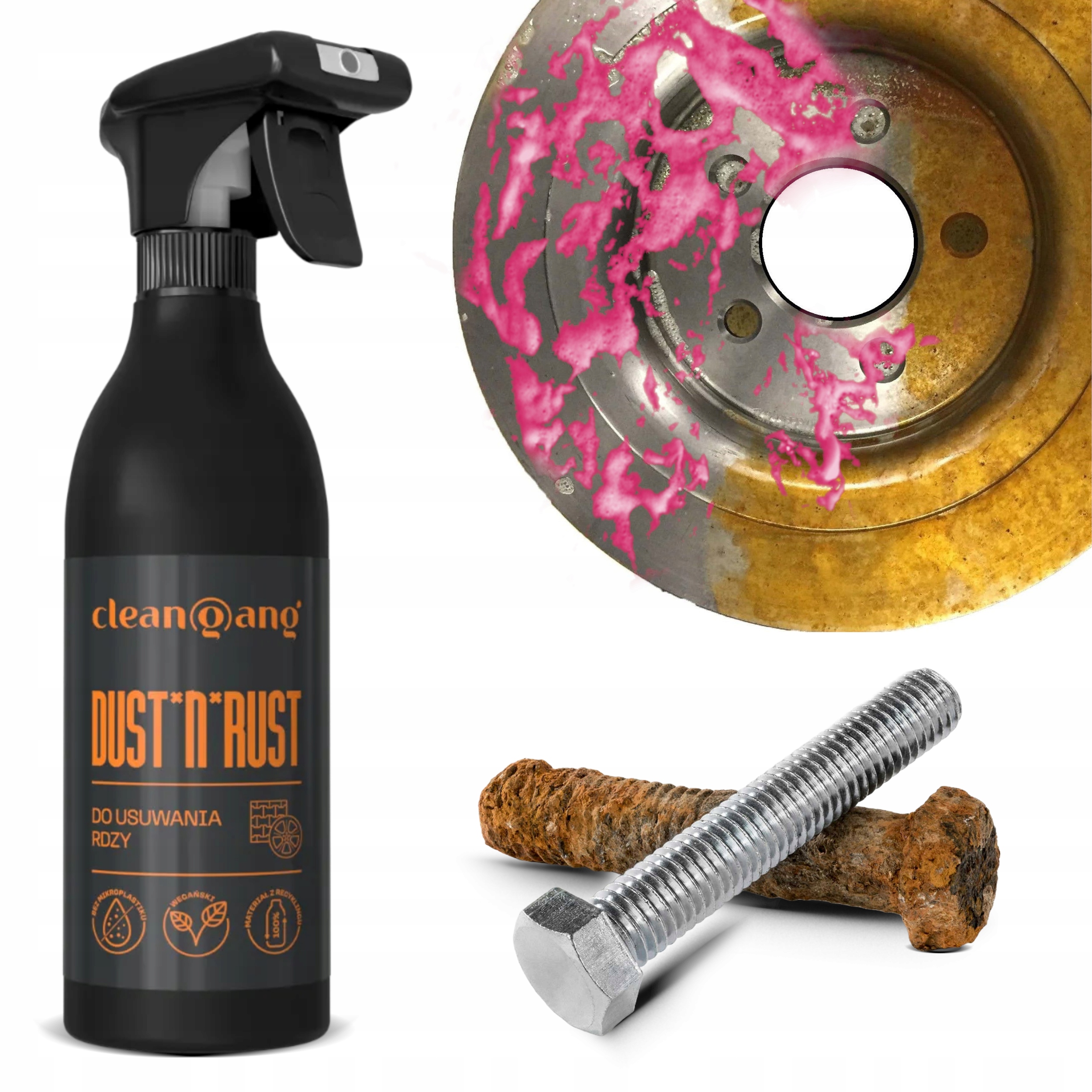 Levně 3X CleanGang Čisticí prostředek na odstraňování rzi, přípravek 500 ml