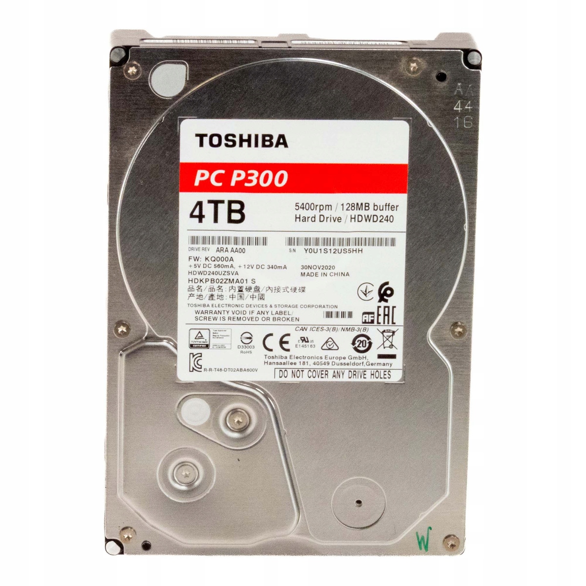 Toshiba Pc P300 4TB 5.4K 128MB Sata III 3.5'' Hdd WD240UZSVA