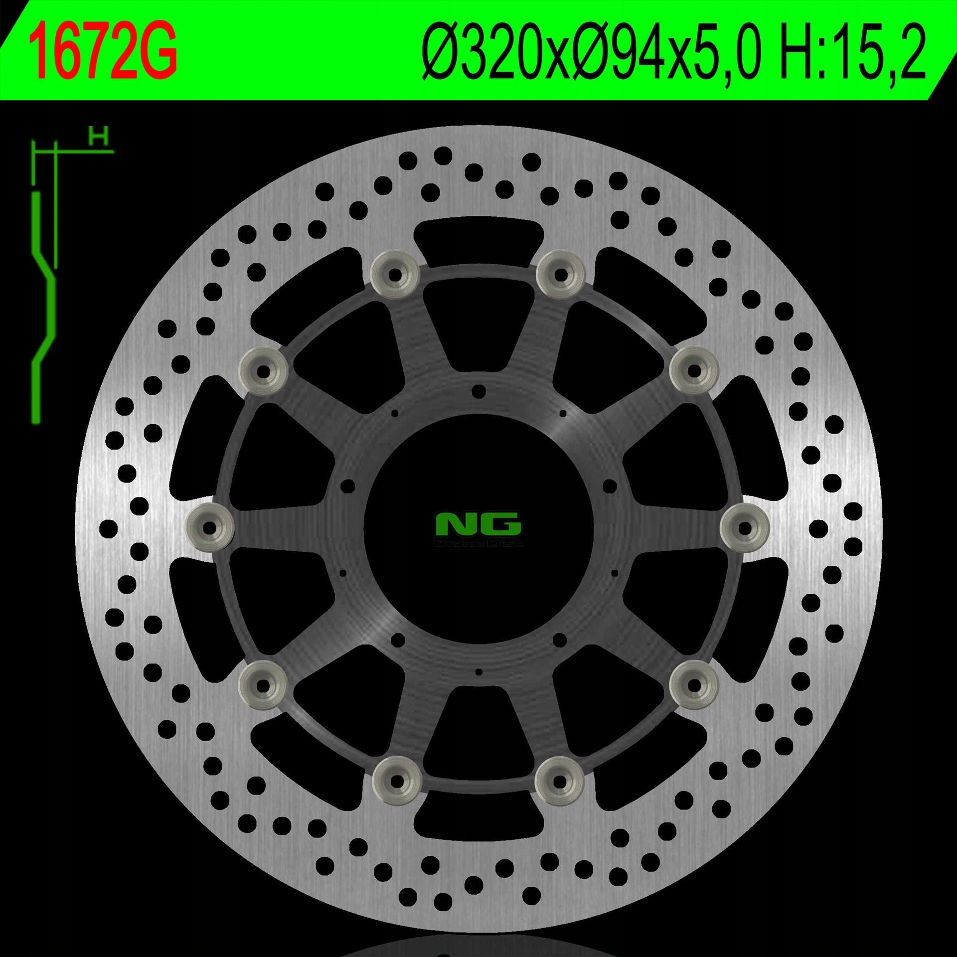 Ng Predný Brzdový Kotúč Honda Cbr 1000RR 17-18 (320X94) (stred Hliníka)