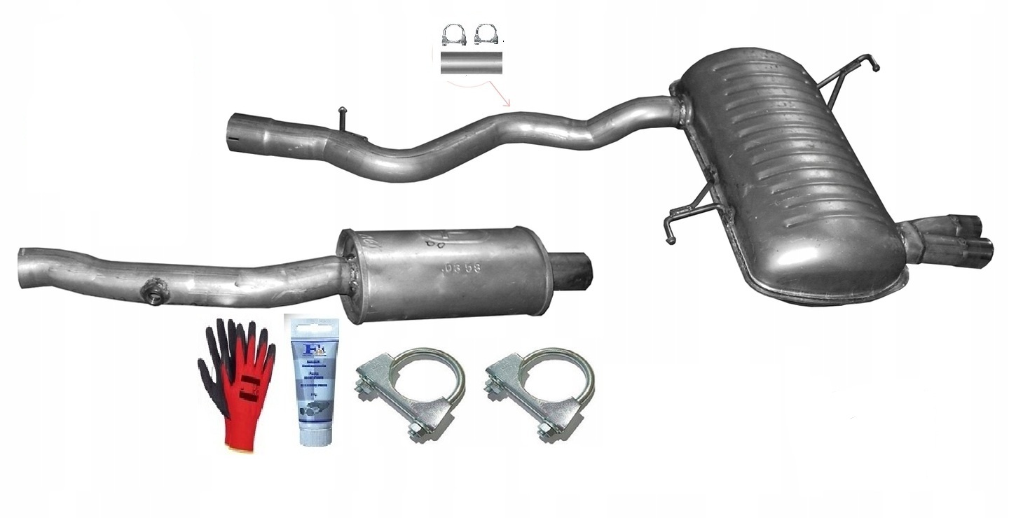 Bmw 3 E90 E91 316 318 320 1.6 2.0 (2007-2012) Tlumič sada bonus