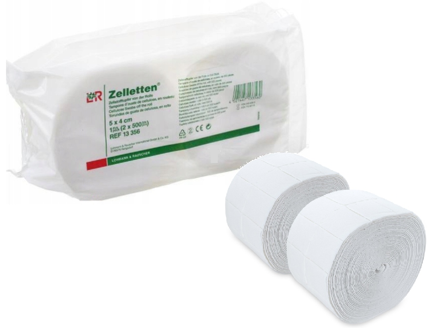 3 x Bezprašné tampony 12 Hygienické 2 válečky Vrstvená manikúra na nehty