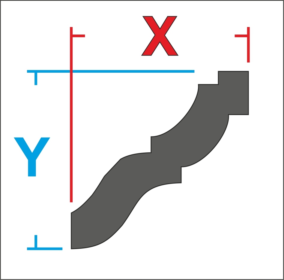 listwa przysufitowa F-1 100x100 XPS , sztukateria Kod producenta F1-F40