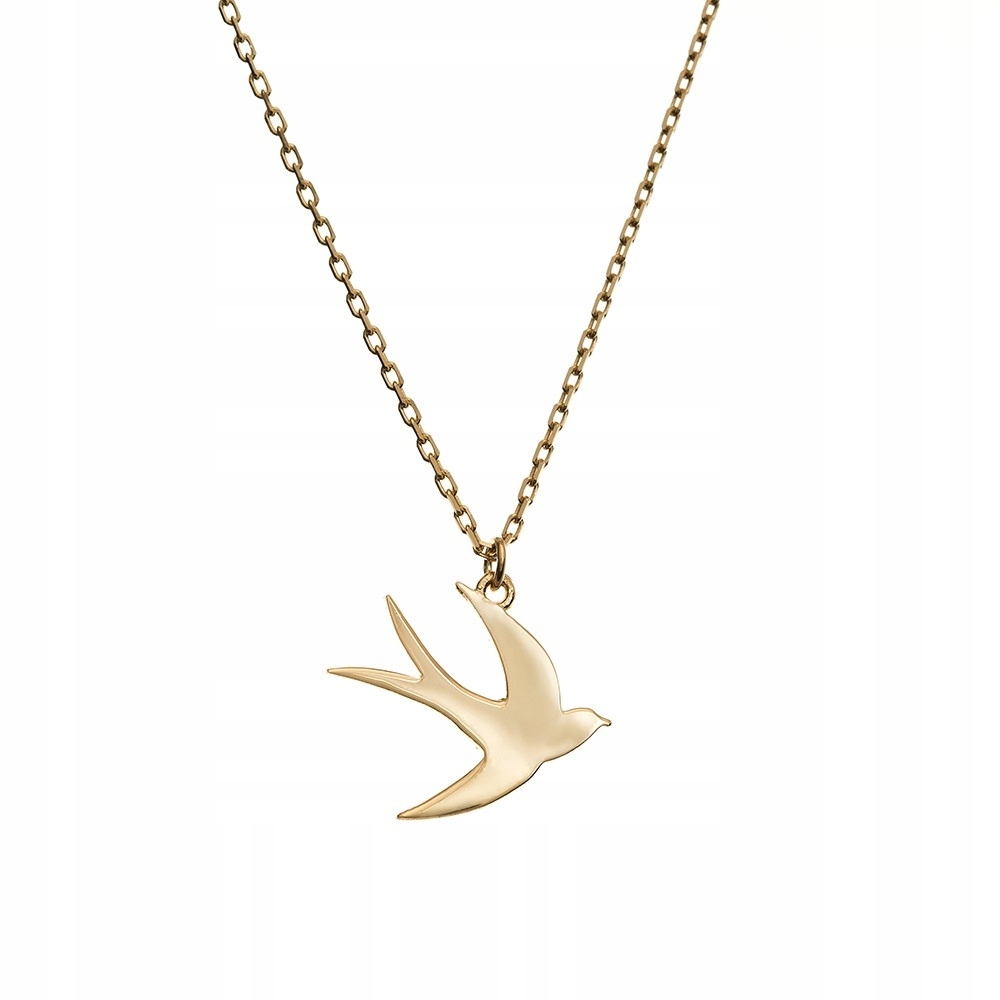 Naszyjnik pozłacany Ania Kruk złota jaskółka srebro 925