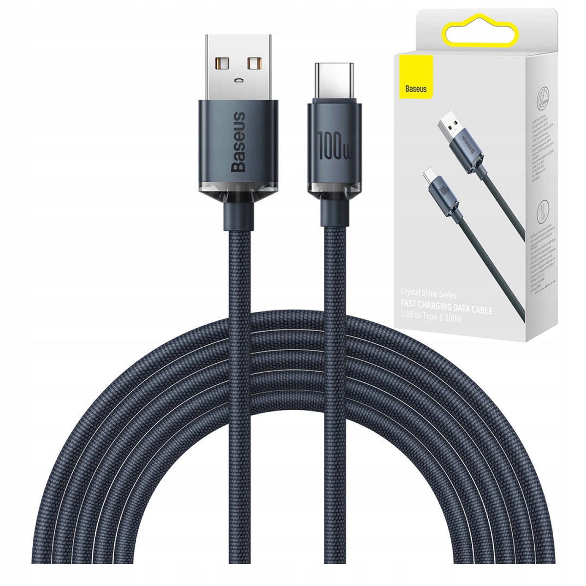 

Baseus Kabel Przewód Usb do Usb-c 100W 2m Oplot