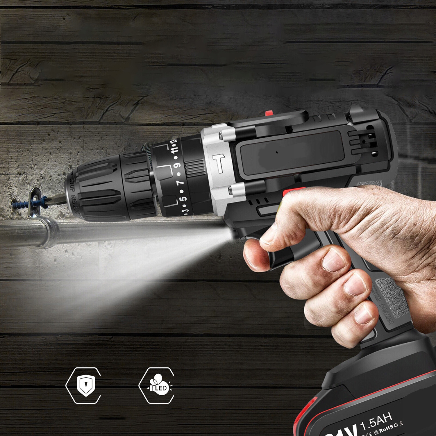 21V WIERTARKO WKRĘTARKA AKUMULATOROWA WALIZKA + 2AKU Napięcie (V) inna