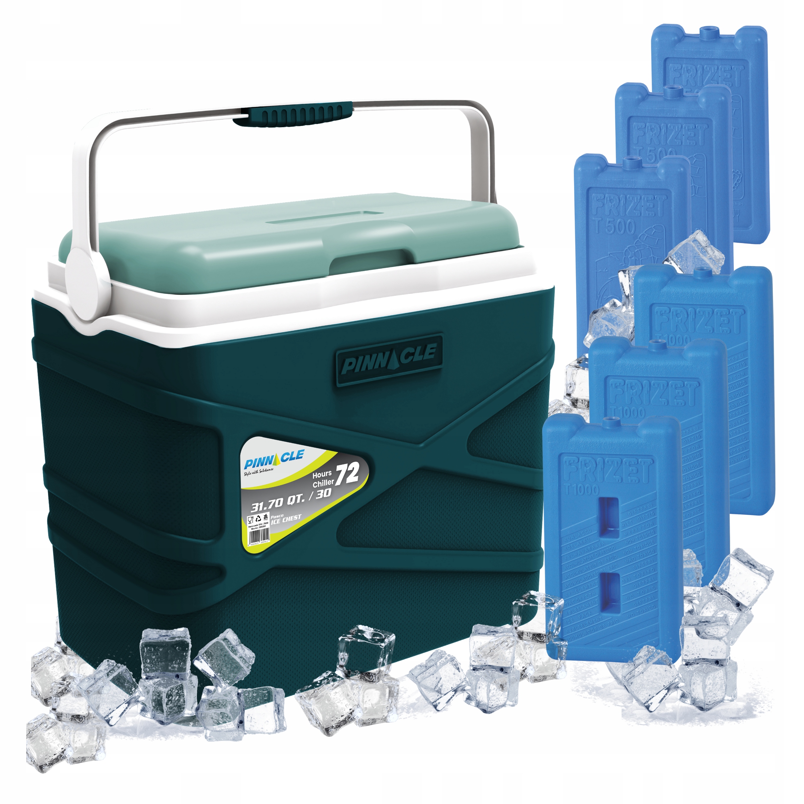 Přenosná turistická lednička 30 l Pinnacle Velká do auta 6 náplní