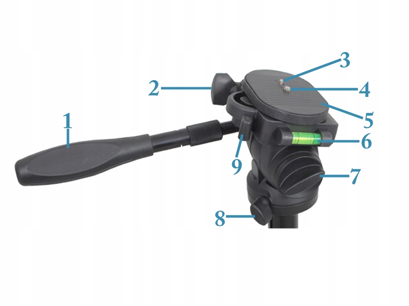 STATYW FOTO VIDEO GŁOWICA 3D 69-185cm MONOPOD W907 Model W907