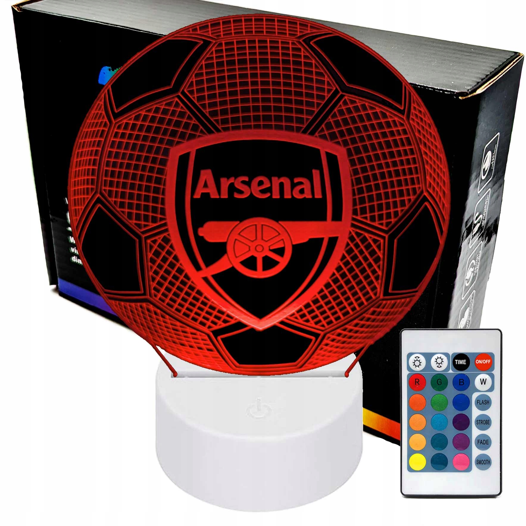 Lampka nocna Arsenal FC piłka nożna 3D LAMP LED