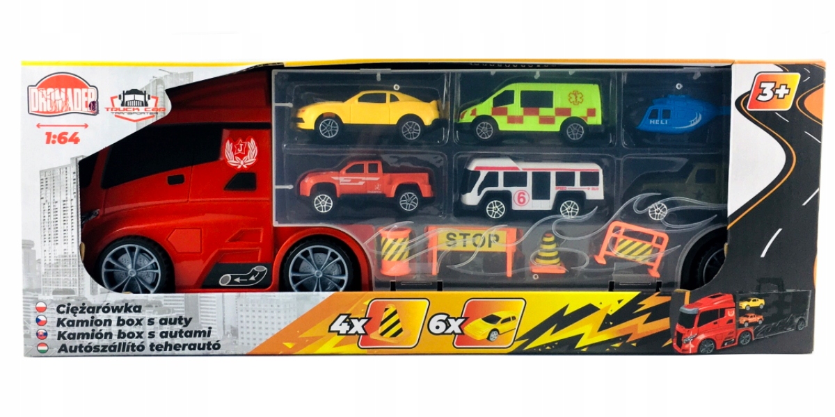 CIĘŻARÓWKA TIR NA AUTA WYRZUTNIA RESORAKI Marka Dromader