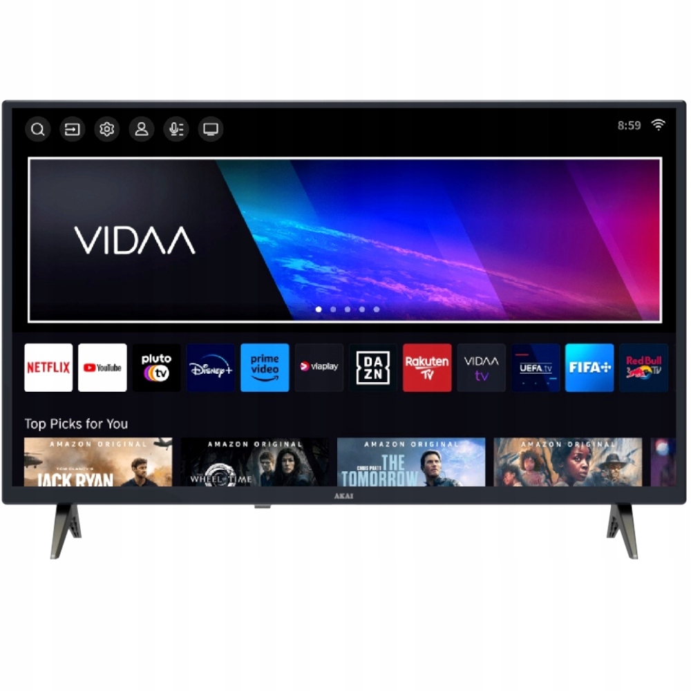 SMART TV TELEWIZOR LED DVB-T2 HD 32" AKAI LT-3233SM Wi-Fi NETFLIX YOUTUBE Model LT-3233SM