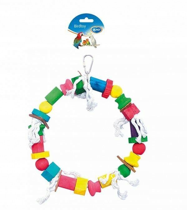 Levně Duvo+ Hračka Pro Ptáky Barevný Kroužek 30 cm 4745014