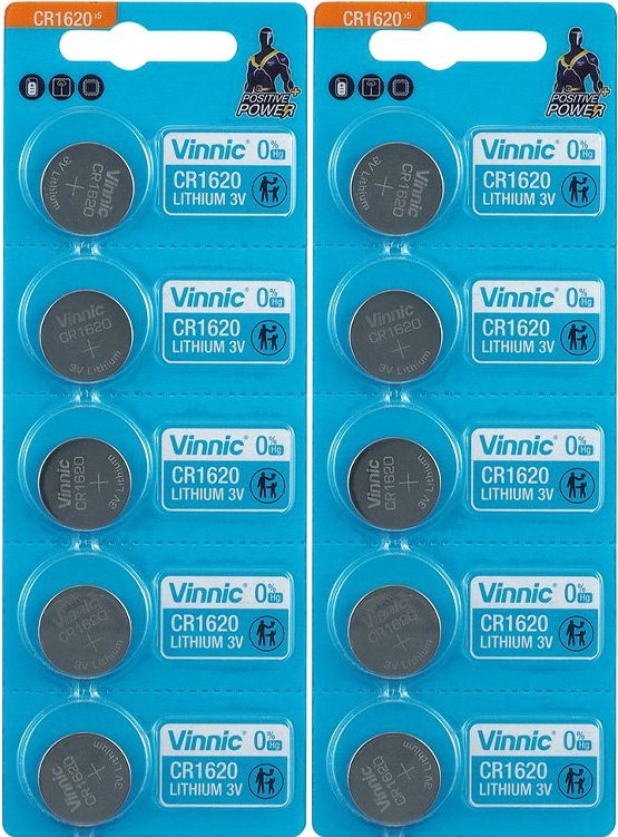 10x Bateria Litowa Vinnic CR1620 1620 DL Ecr