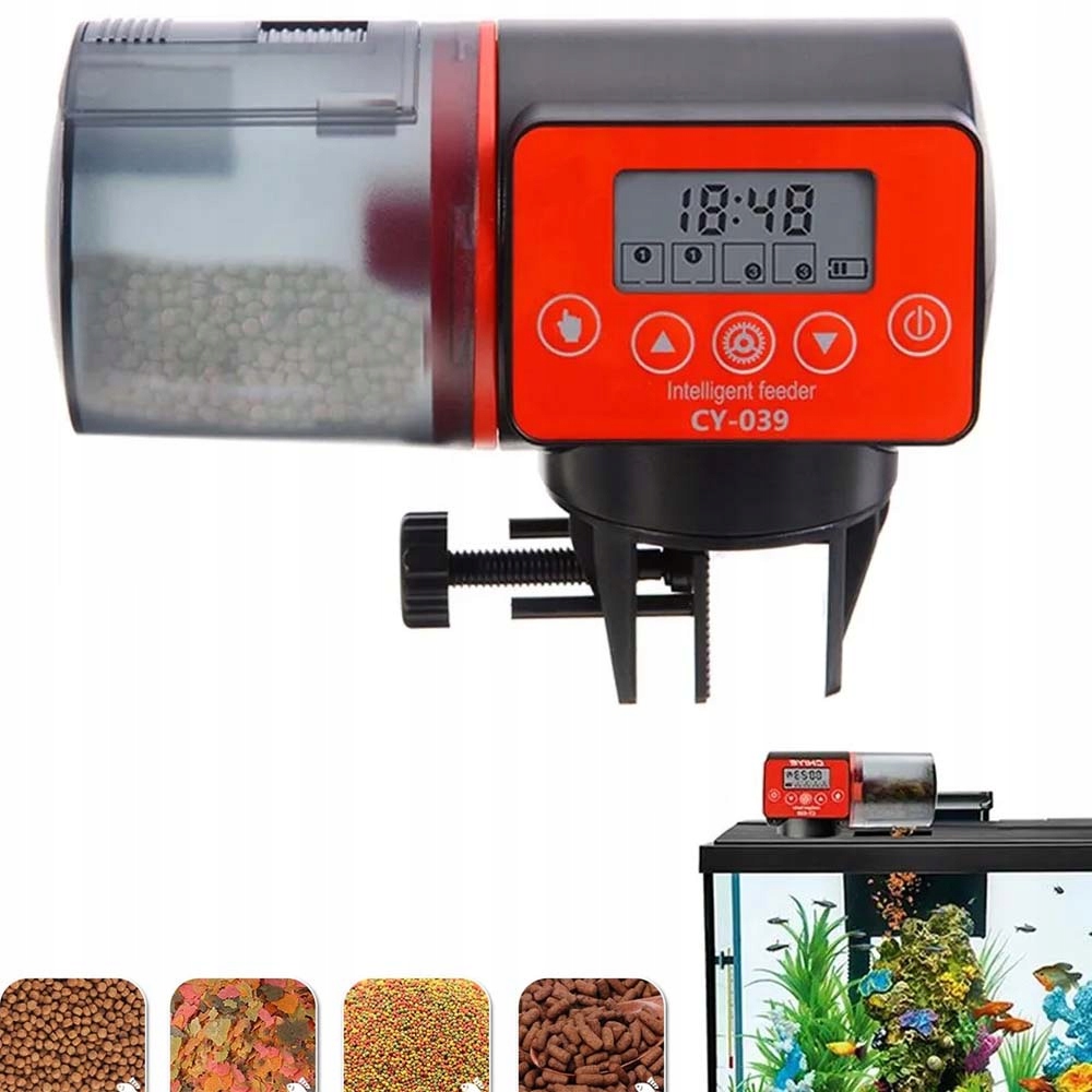 Levně Automatické Krmítko Dávkovač LCD displej Pro Ryby 200 ML S Časovačem
