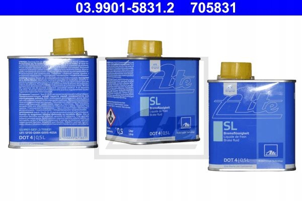 

Płyn hamulcowy Ate Sl DOT-4 Dot 4 0.5 litra
