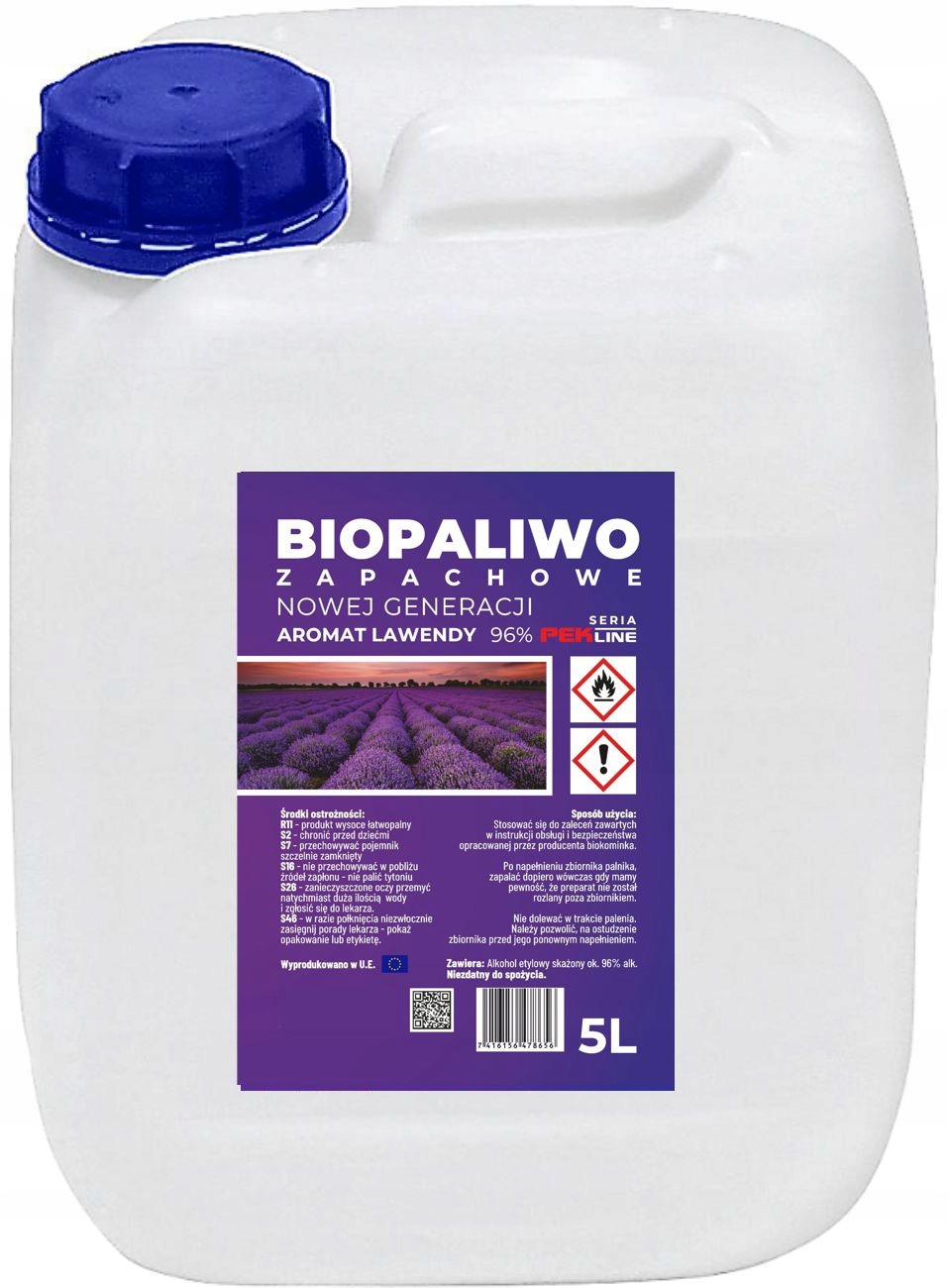 BIOETANOL BIOPALIWO ZAPACHOWE PALIWO DO KOMINKA BIOKOMINEK LAWENDA 5L EAN (GTIN) 7416253478658