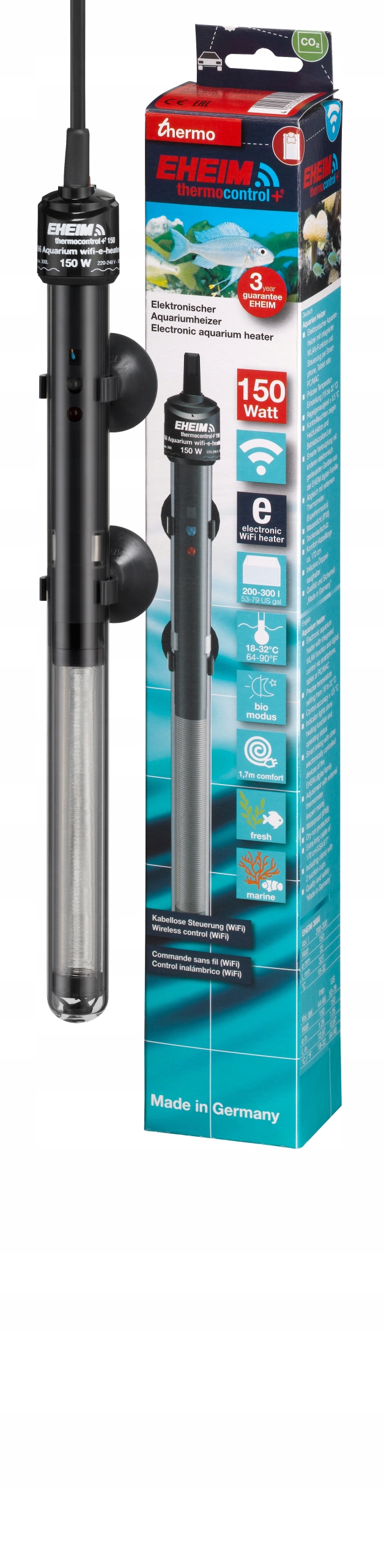 Levně Eheim ohřívač thermocontrol+ e 150 W Wifi s termostatem pro auto akvárium