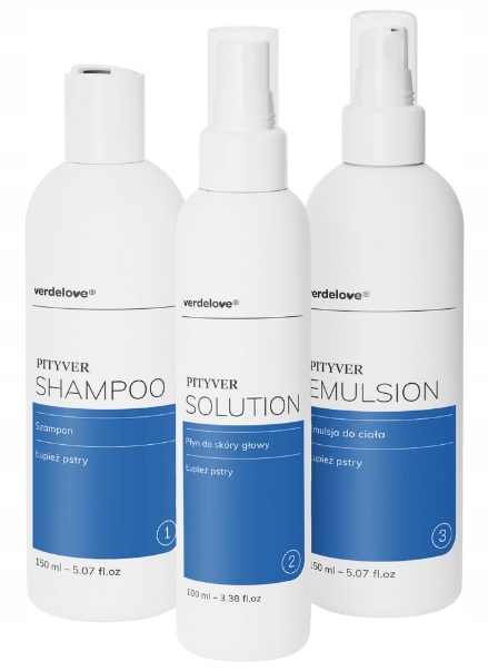 Pityver Zestaw kosmetyków na łupież pstry Szampon 150ml Emulsja i Płyn