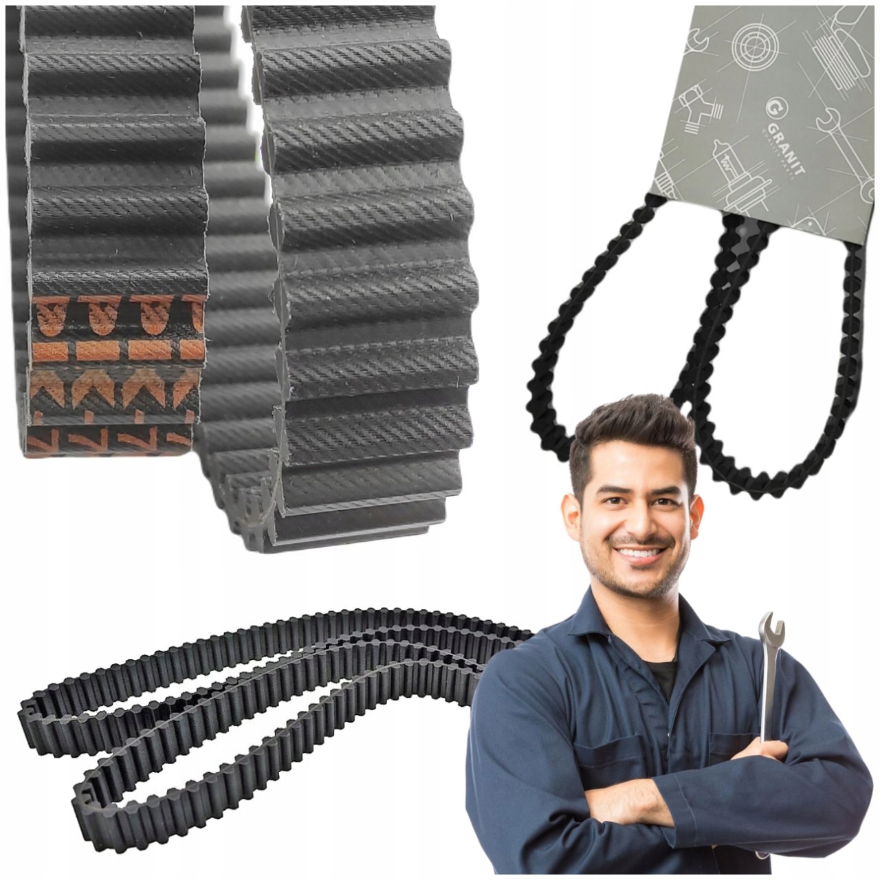 Pás Traktoru Honda Hf 2213 2216 2218 2415 2417 Oboustranný Ozubený Řemen