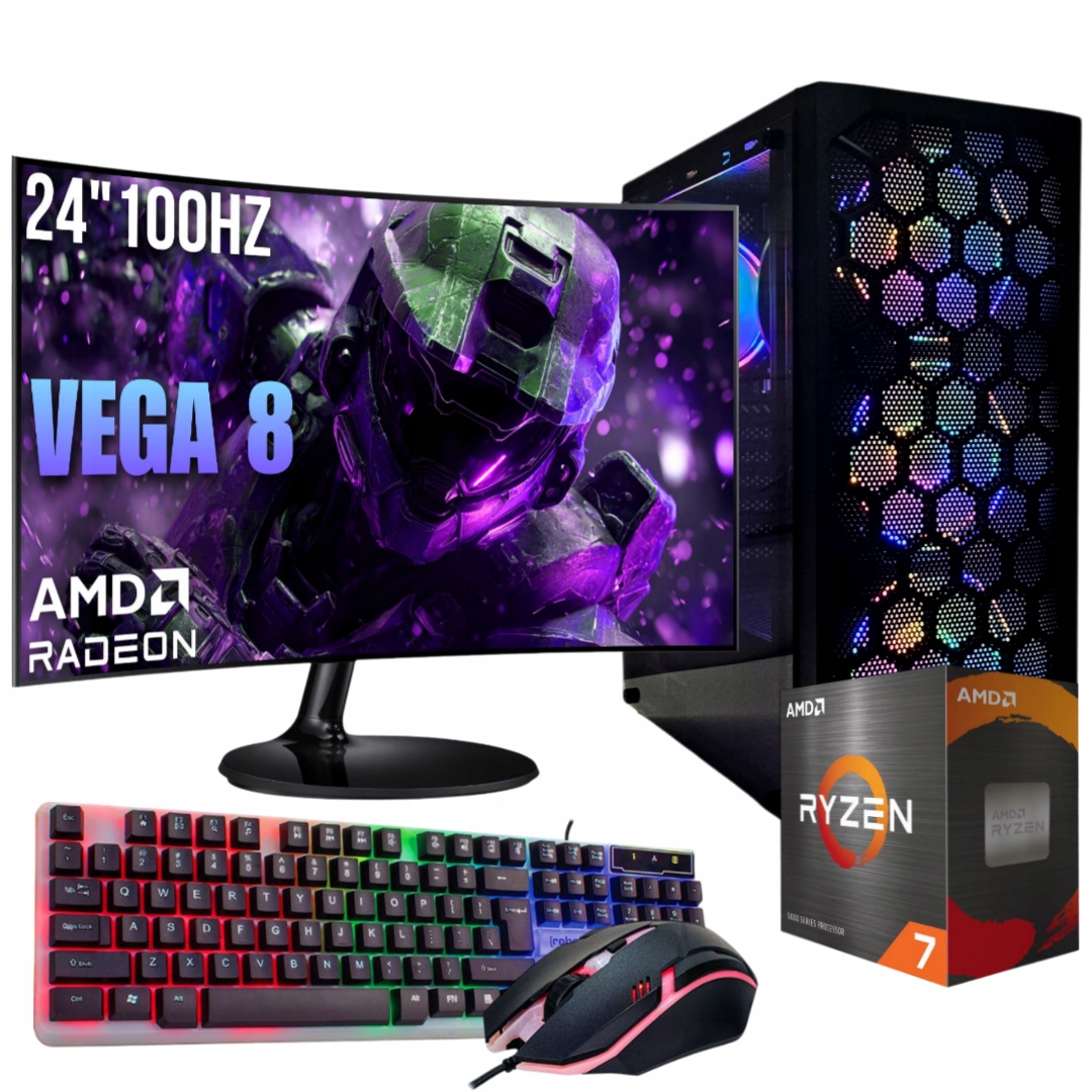Set Počítač 24"100Hz |ryzen 7|VEGA 8|32GB|1TB|WI-FI|WIN 11