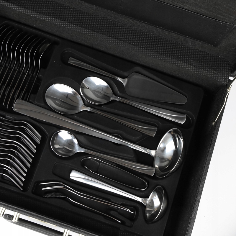 KOMPLET SZTUĆCÓW 72 el WALIZKA MONICA 12 OSÓB SZTUĆCE W WALIZCE Materiał wykonania metal