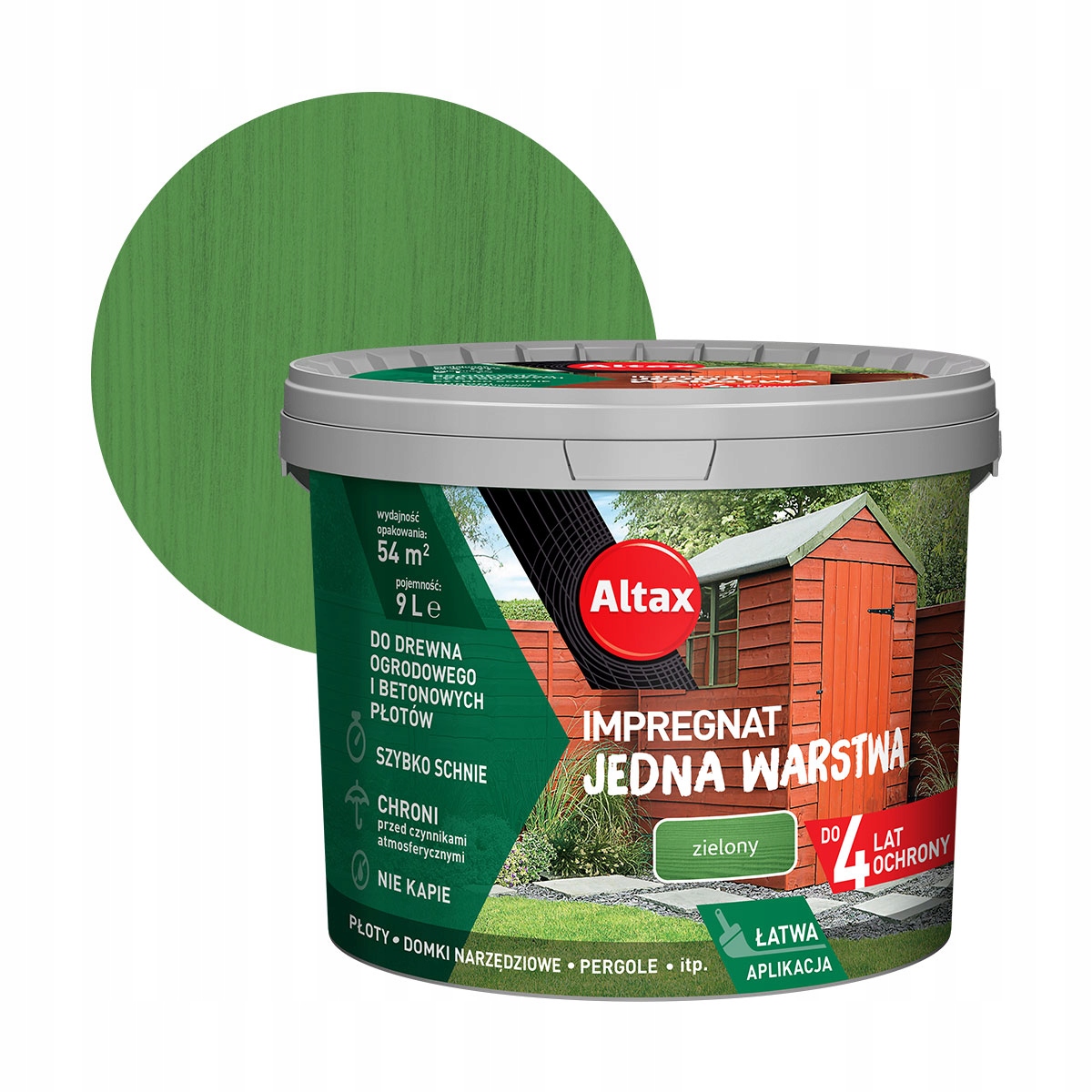 

Altax Impregnat Do Drewna Ogrodowego 9L Zielony